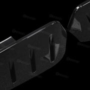 Gloss black front bumper splitter installed on Land Rover Defender 110