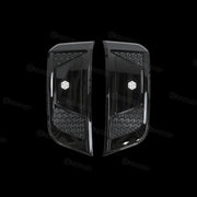 ZHOU'S gloss black side vent covers installed on Land Rover Defender 110