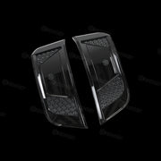 ZHOU'S gloss black side vent covers installed on Land Rover Defender 110