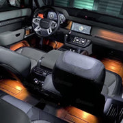 10-color LED ambient light kit installed in Land Rover Defender